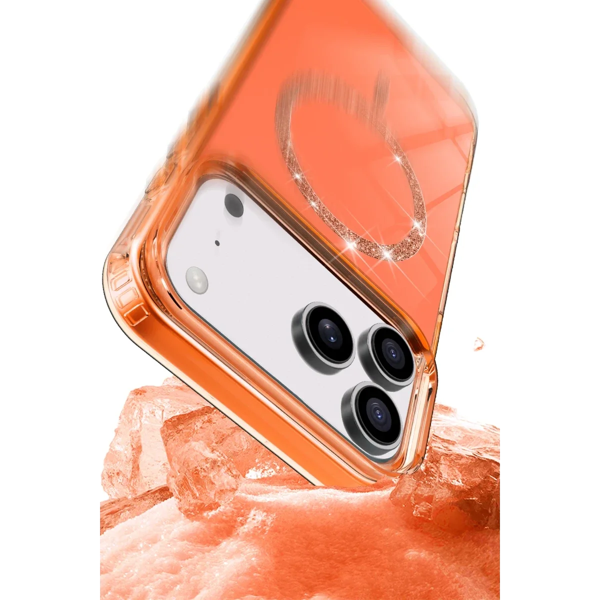 Apple iPhone 17 Pro Live Diamond Magsafe Kapak - Siyah görsel 4
