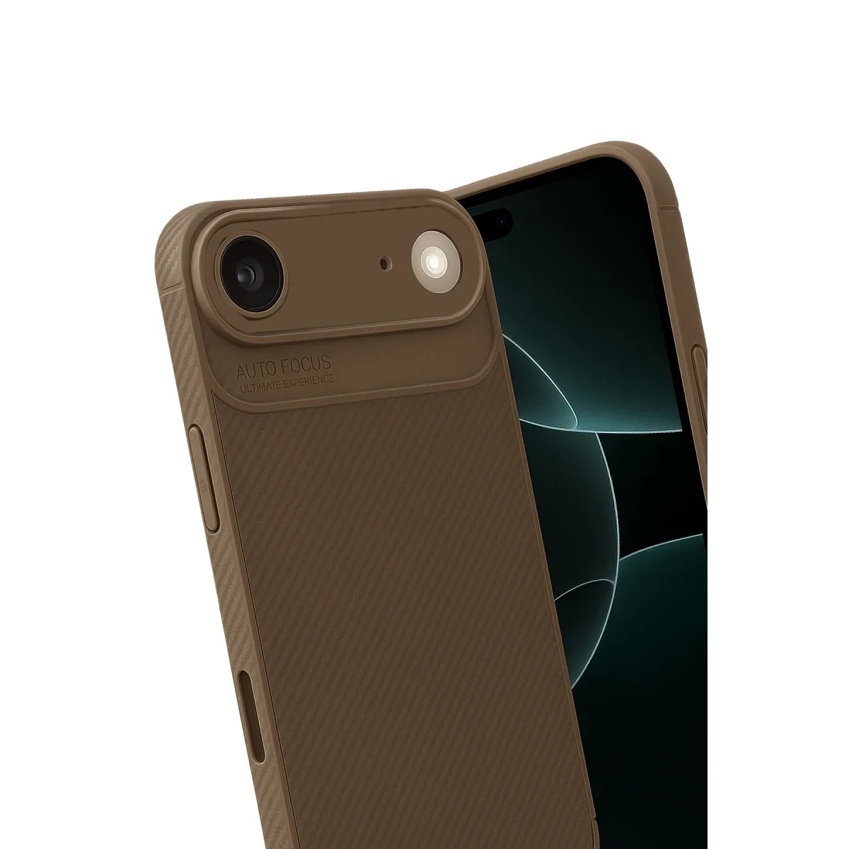 Apple iPhone 17 Air Auto Focus Karbon Kapak - Kahverengi görsel 3