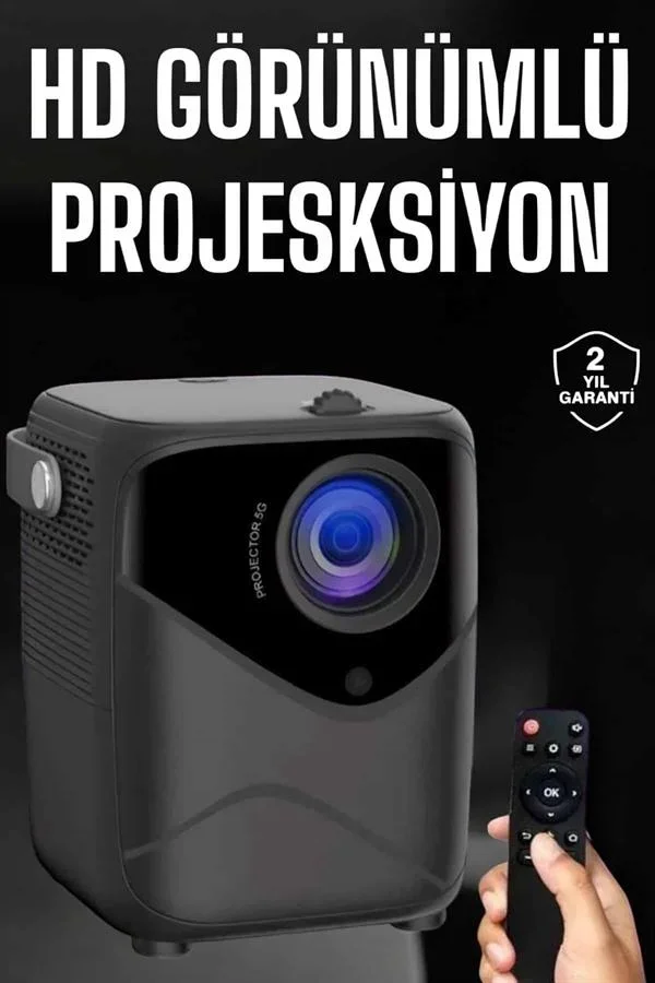 Yüksek HD Görünümlü Taşınabilir Projeksiyon Cihazı görsel 2