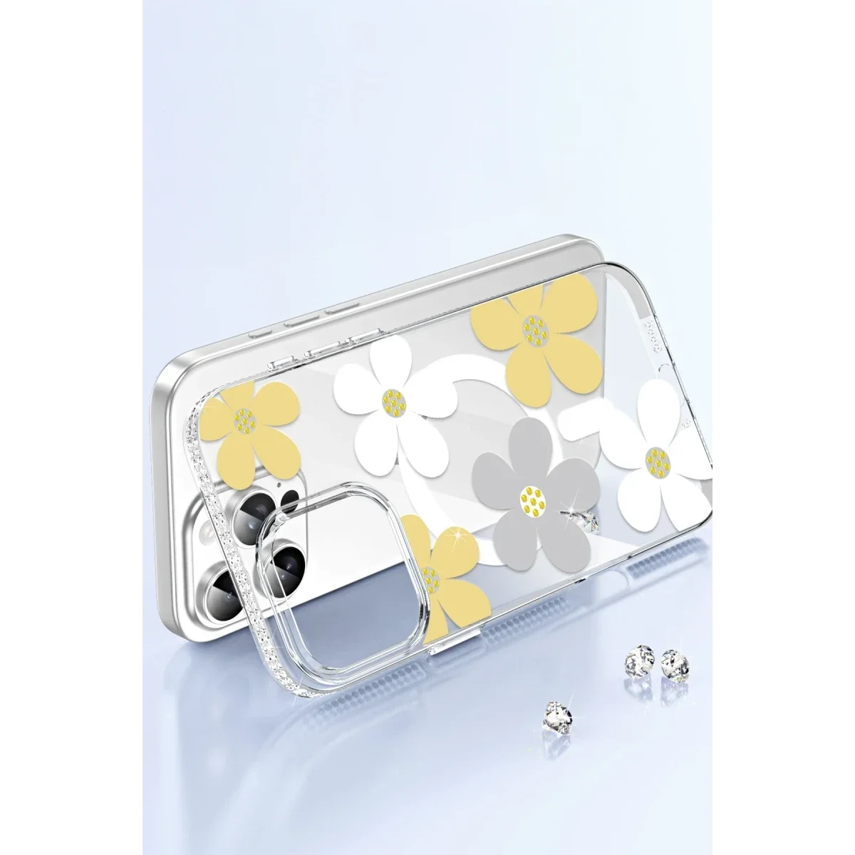 Joko Apple iPhone 16 Pro Max Floral Magsafe Kapak - Turuncu görsel 3