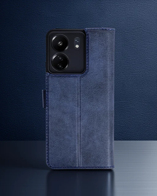 Xiaomi Redmi 13c Kılıf Trend S Plus Kapaklı Kılıf - Lacivert