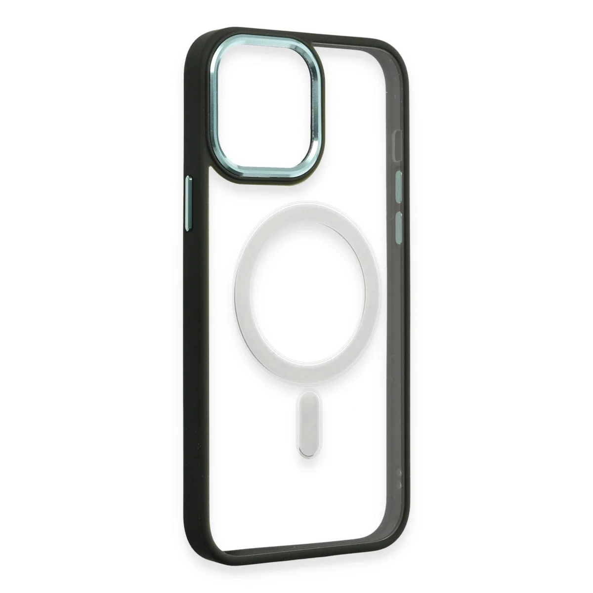 Apple İphone 15 Pro Max Kılıf Room Magneticsafe Silikon - Köknar Yeşili görsel 4