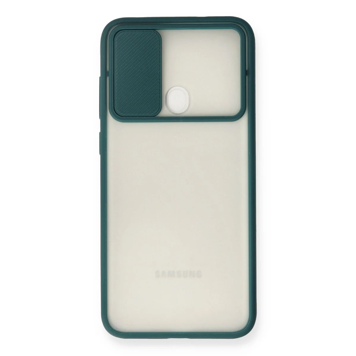 Samsung Galaxy A11 Kılıf Palm Buzlu Kamera Sürgülü Silikon - Yeşil görsel 2