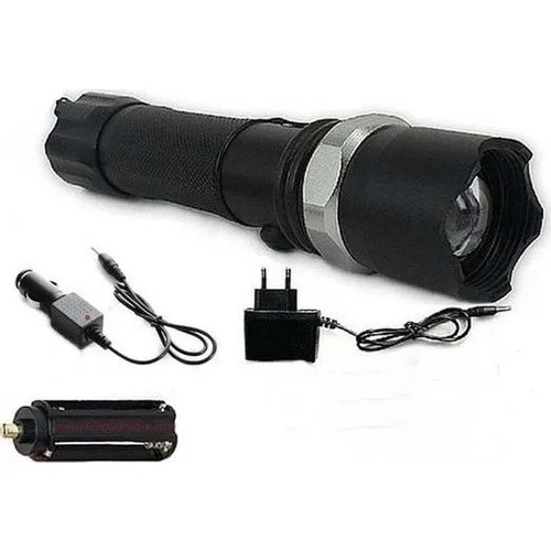 Km-110 Profesyonel Şarjlı El Feneri Ledli+flashlight+zoom Özellikli Aparatlı 6 Parça Full Set görsel 3