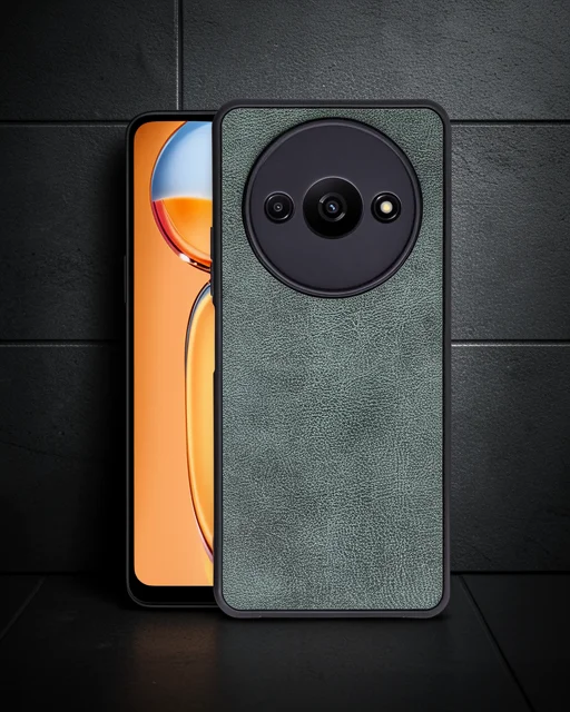 Xiaomi Redmi A3 4g Kılıf Aras Deri Kapak - Koyu Yeşil