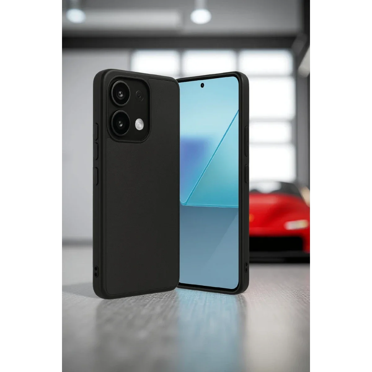 Xiaomi Redmi Note 13 4G Kılıf Aras Deri Kapak - Siyah görsel 2