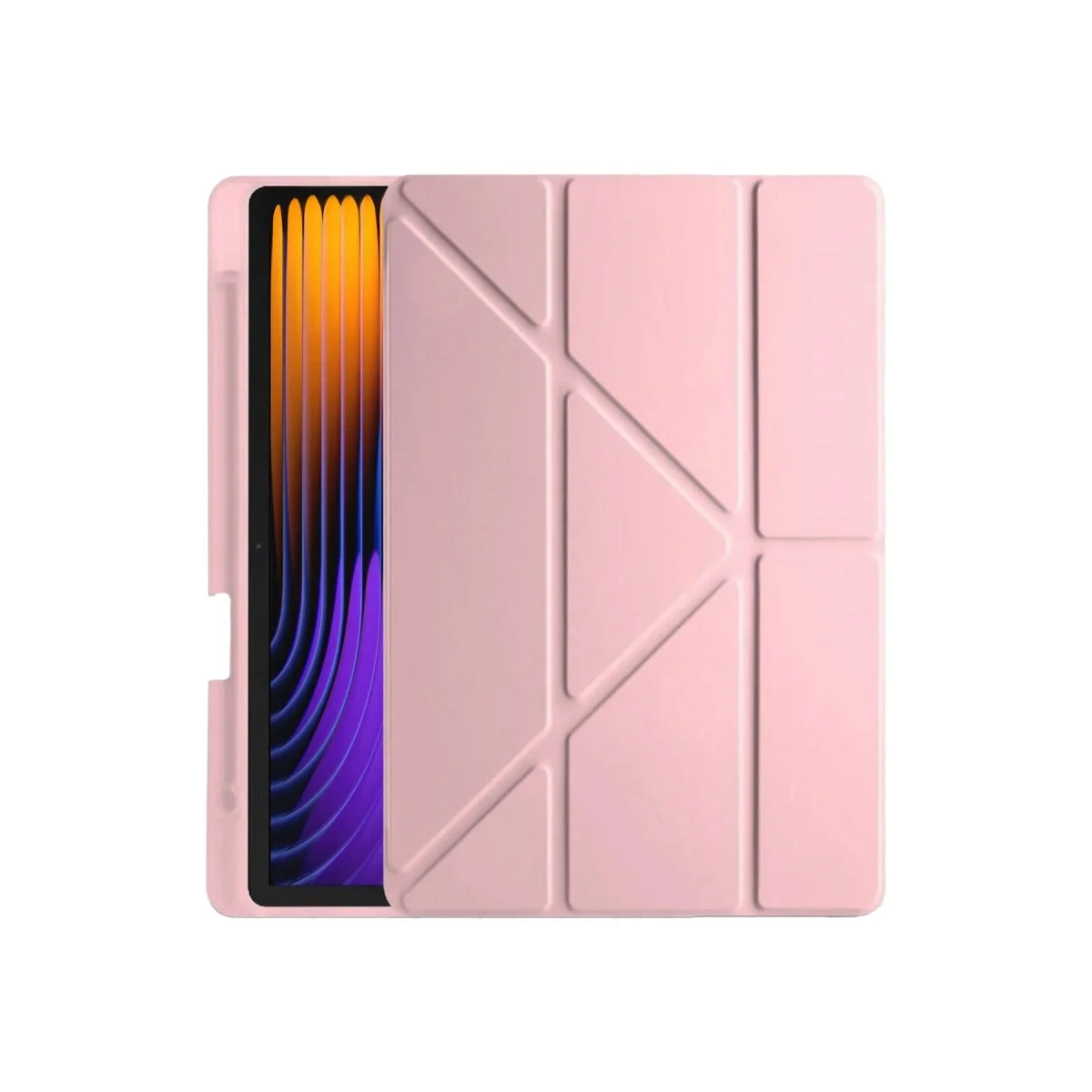 Xiao Pad 7 Pro Kılıf Kalemlikli Mars Tablet Kılıfı - Rose Gold