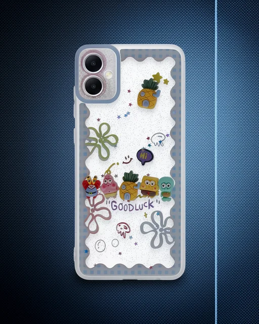 Samsung Galaxy A05 Kılıf Sweet Desenli Silikon Kapak - Açık Mavi