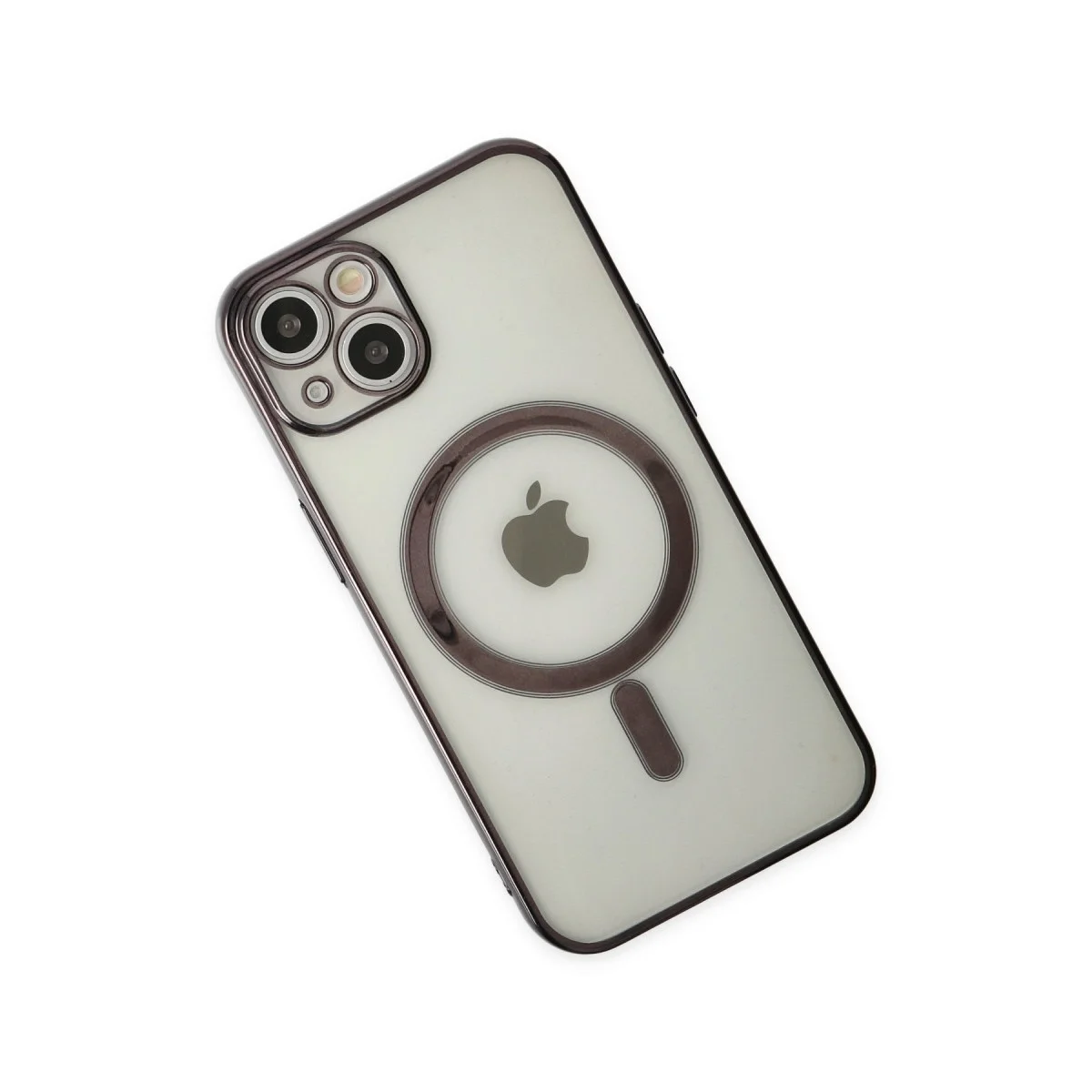 Apple İphone 14 Plus Kılıf Magneticsafe Lazer Silikon - Siyah görsel 3