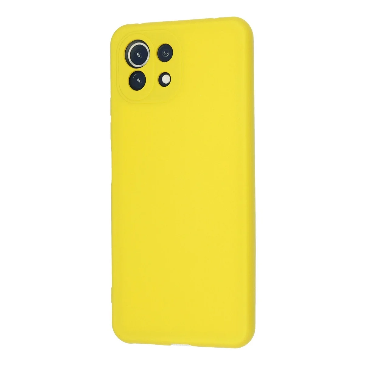 Xiaomi Mi 11 Lite Kılıf Nano İçi Kadife Silikon - Sarı görsel 3