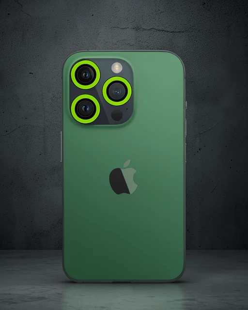 Apple İphone 13 Pro Max Neon Fosforlu Kamera Lens - Yeşil