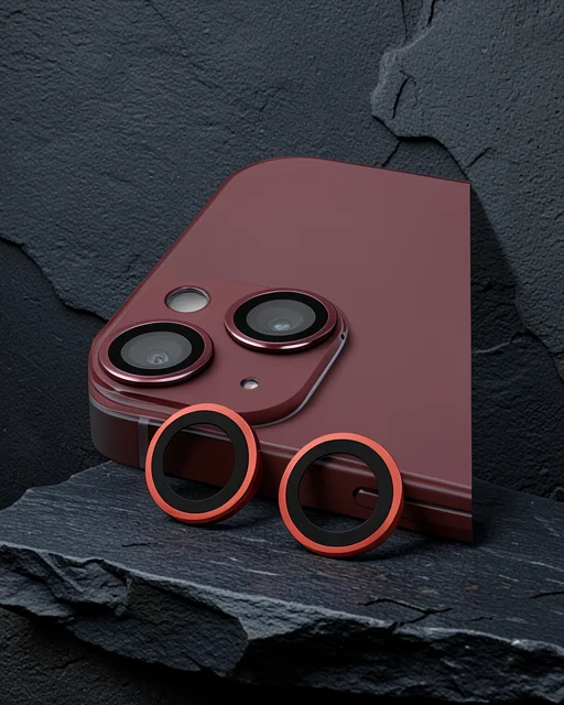 Apple İphone 14 Raze Metal Kamera Lens - Kırmızı