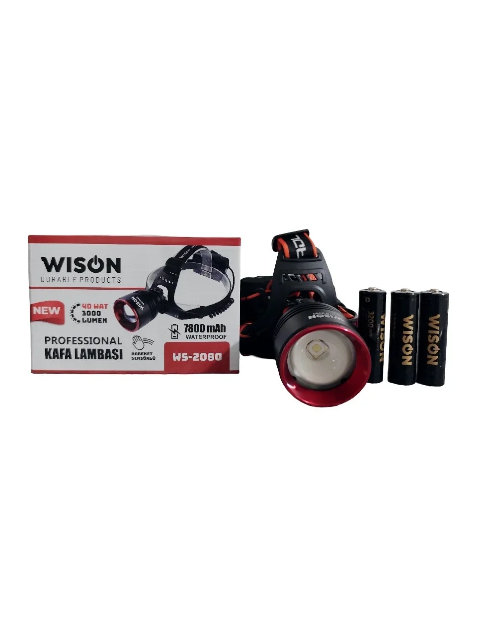 Ws-2080 Profesyonel Kafa Lambası 3000 Lümen 40 Watt görsel 3
