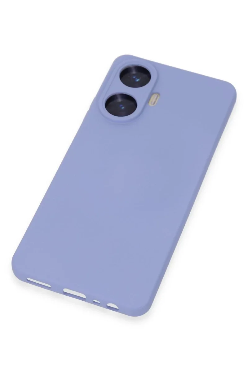 Realme C55 Kılıf Nano içi Kadife Silikon - Lila görsel 2