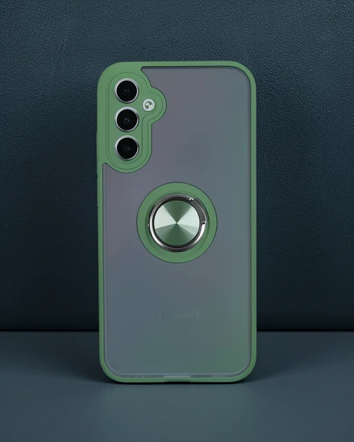 Samsung Galaxy A24 4g Kılıf Montreal Yüzüklü Silikon Kapak - Yeşil