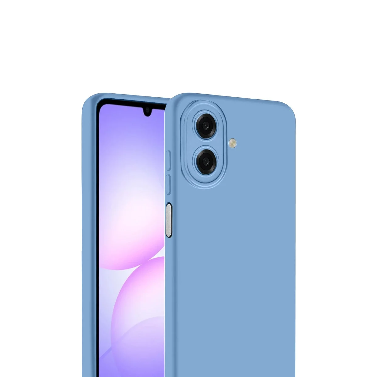 Samsung Galaxy A07 4g Nano İçi Kadife Silikon - Mavi görsel 2