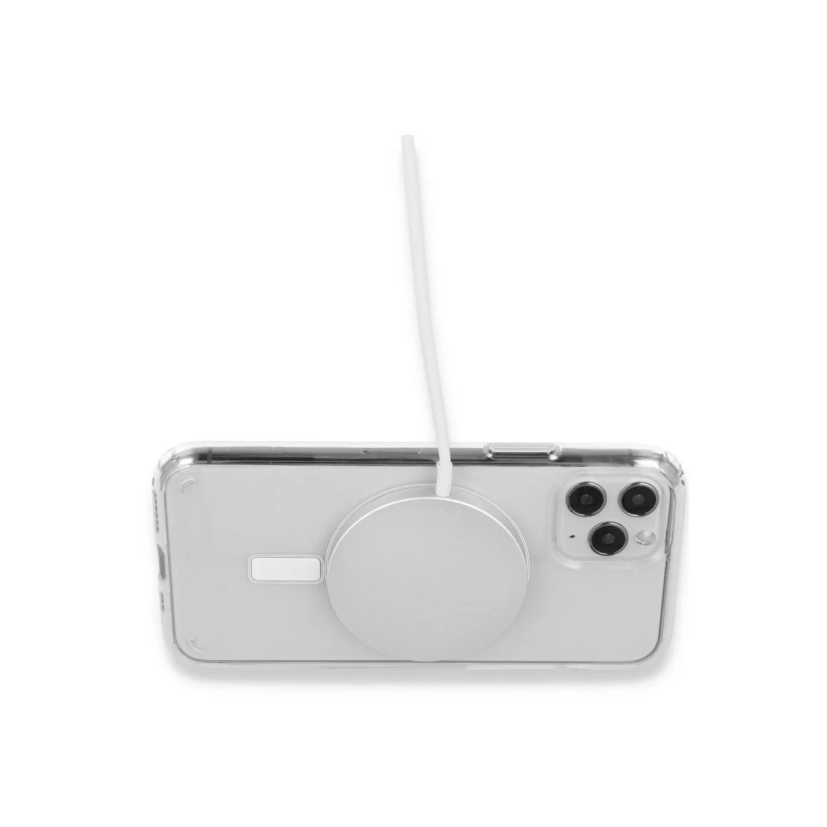 Apple İphone 15 Pro Max Kılıf Magneticsafe Şeffaf Silikon - Şeffaf görsel 3