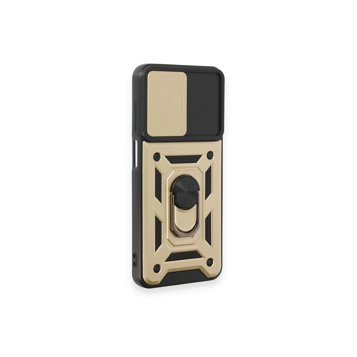 Samsung Galaxy M14 5g Kılıf Pars Lens Yüzüklü Silikon - Gold görsel 2