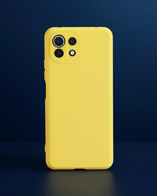 Xiaomi Mi 11 Lite Kılıf Nano İçi Kadife Silikon - Sarı