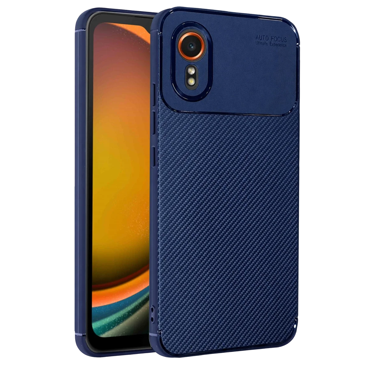 Samsung Galaxy Xcover 7 Kılıf Auto Focus Karbon Kapak - Lacivert