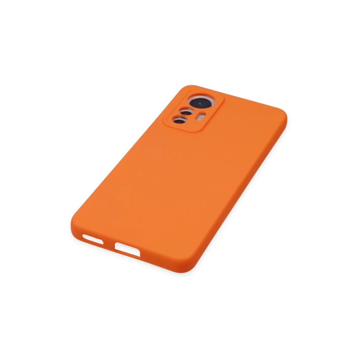 Xiaomi Mi 12 Lite Kılıf Nano İçi Kadife Silikon - Turuncu görsel 4
