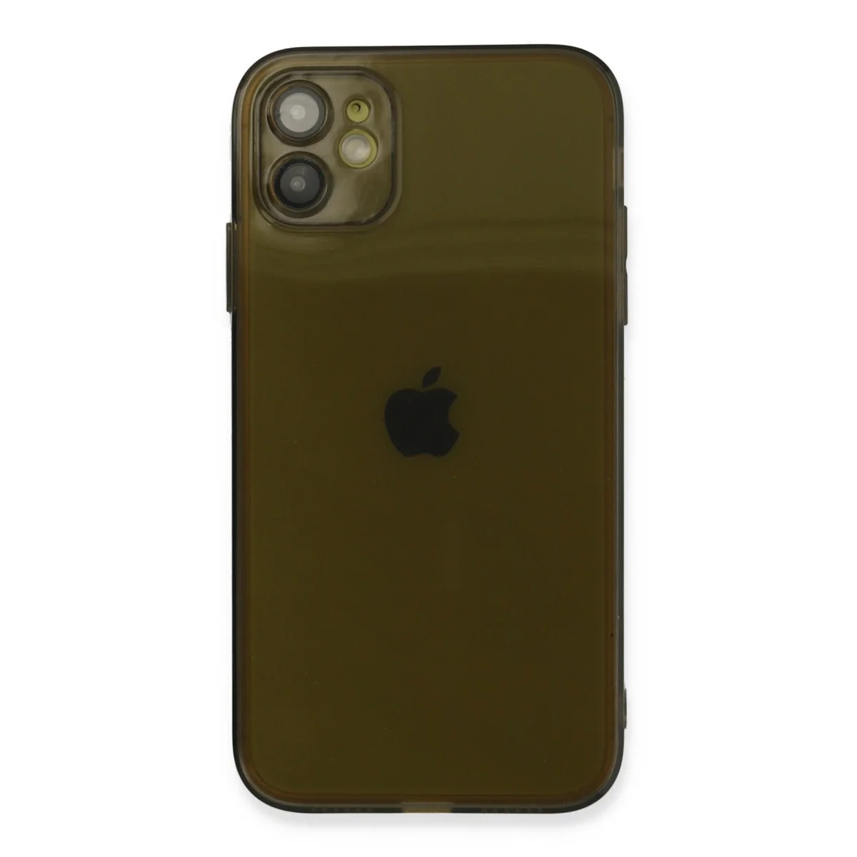 Apple İphone 12 Kılıf Fly Lens Silikon - Siyah