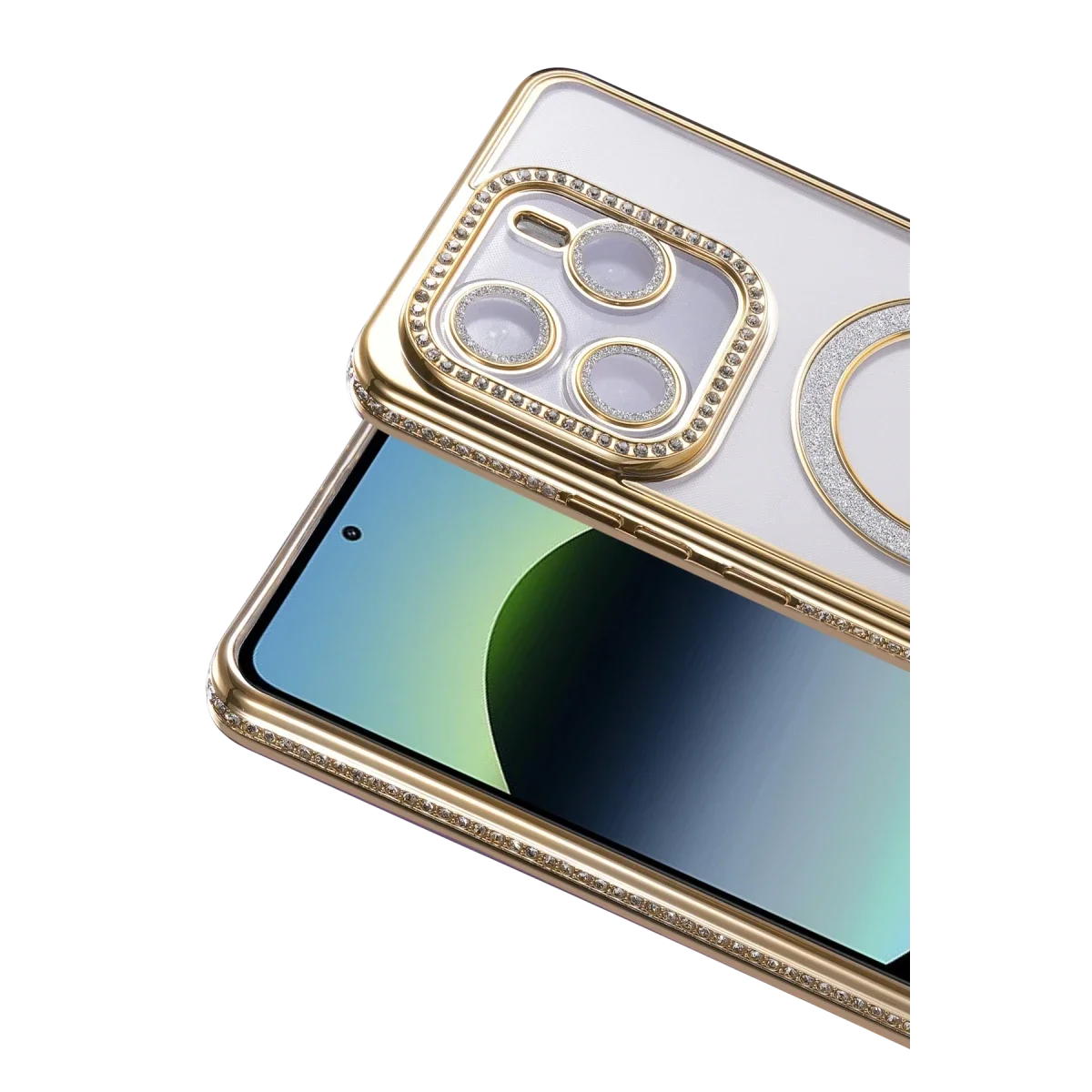 Xiaomi Redmi Note 14 4G Joke Simli Magneticsafe Kılıf - Gold görsel 2