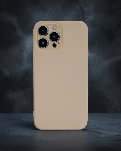 Apple İphone 13 Pro Kılıf Nano İçi Kadife Silikon - Pudra