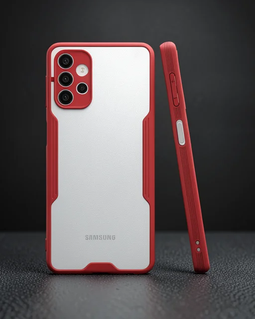 Samsung Galaxy A52 Kılıf Platin Silikon - Kırmızı