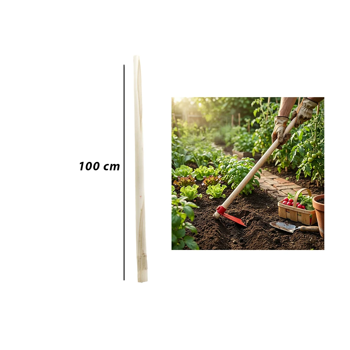 Ahşap Çapa Sapı 100 cm görsel 2