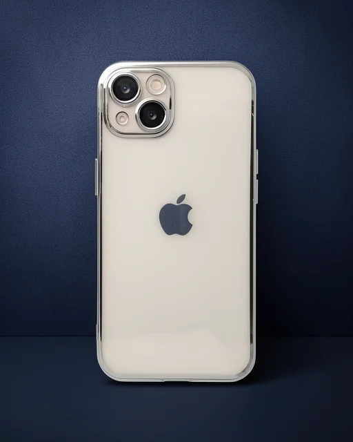 Apple İphone 13 Kılıf Razer Lensli Silikon - Gümüş