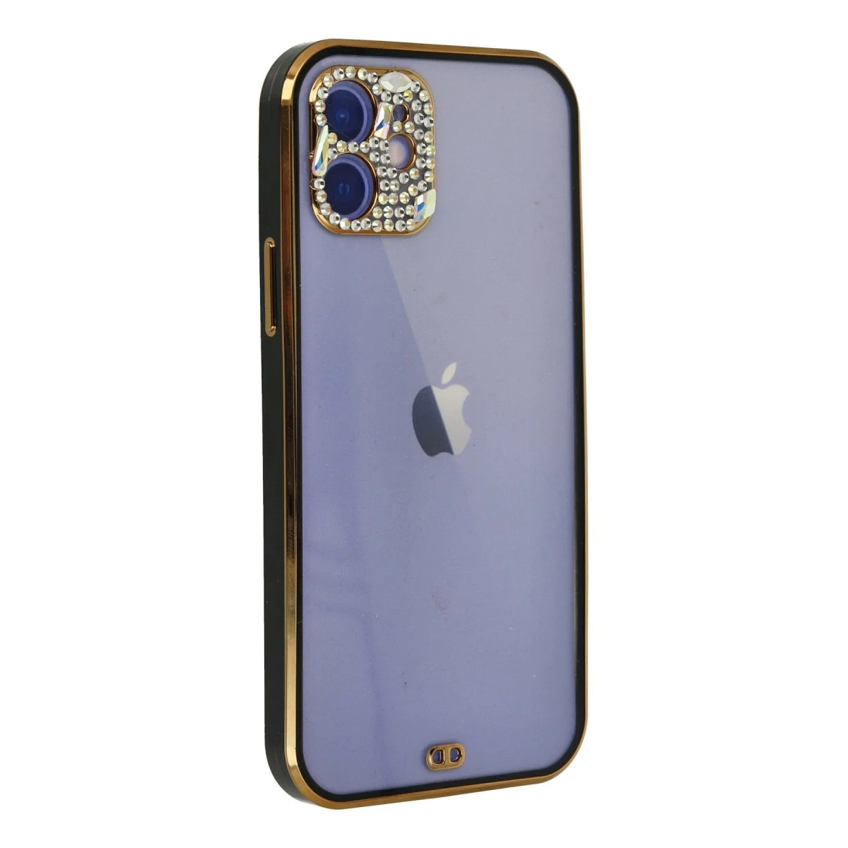 Apple İphone 12 Kılıf Liva Taşlı Silikon - Siyah görsel 3