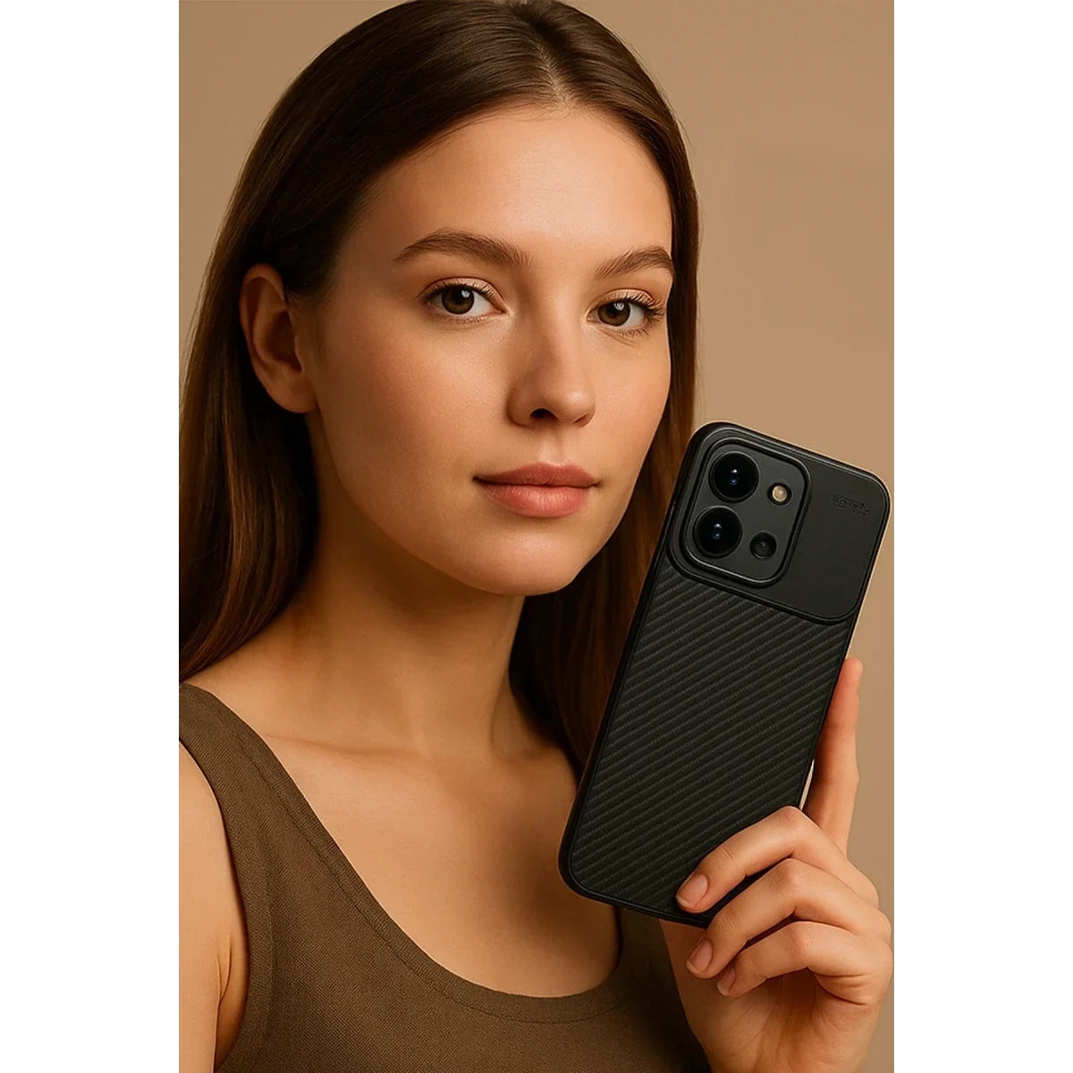 Xiaomi Redmi 15C 4G Auto Focus Karbon Kapak - Gri görsel 4