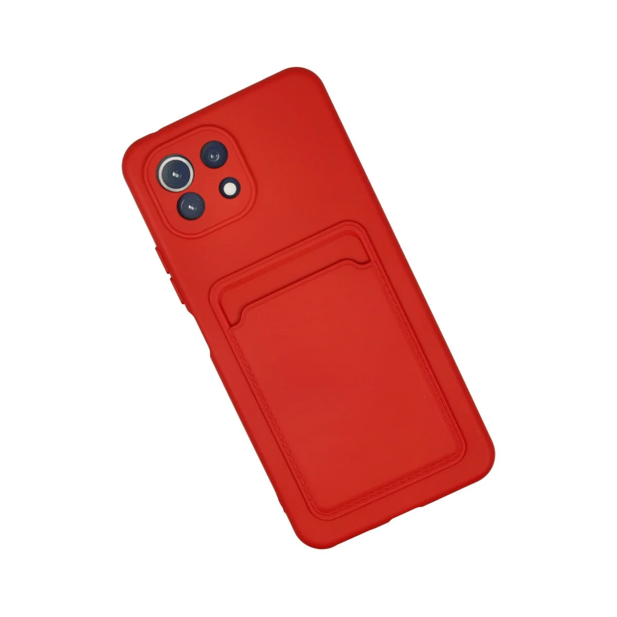 Xiaomi Mi 11 Kılıf Kelvin Kartvizitli Silikon - Kırmızı görsel 2