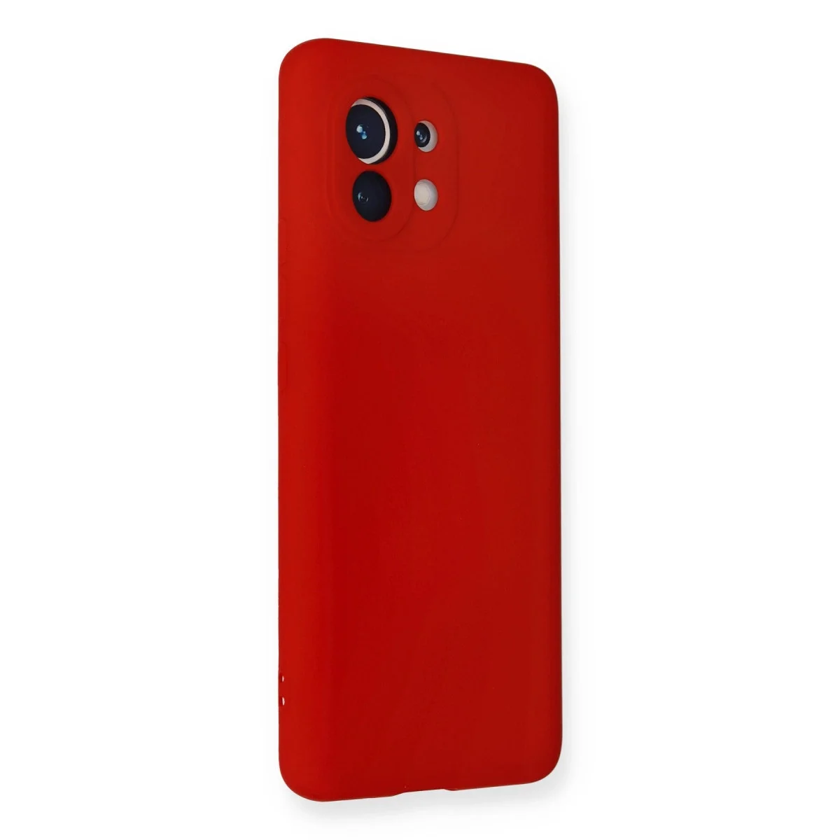 Xiaomi Mi 11 Kılıf Nano İçi Kadife Silikon - Kırmızı görsel 2