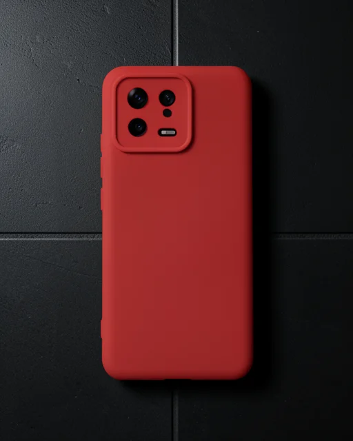 Xiaomi Mi 13 Kılıf Nano İçi Kadife Silikon - Kırmızı