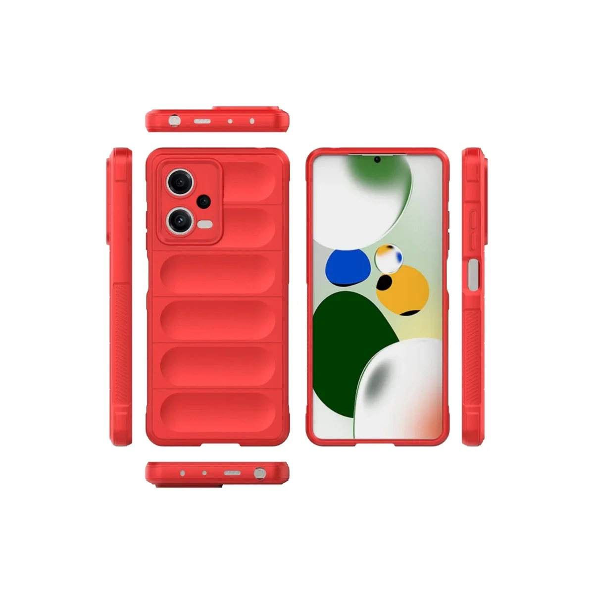 Xiaomi Poco X5 5G Kılıf Optimum Silikon - Kırmızı görsel 3