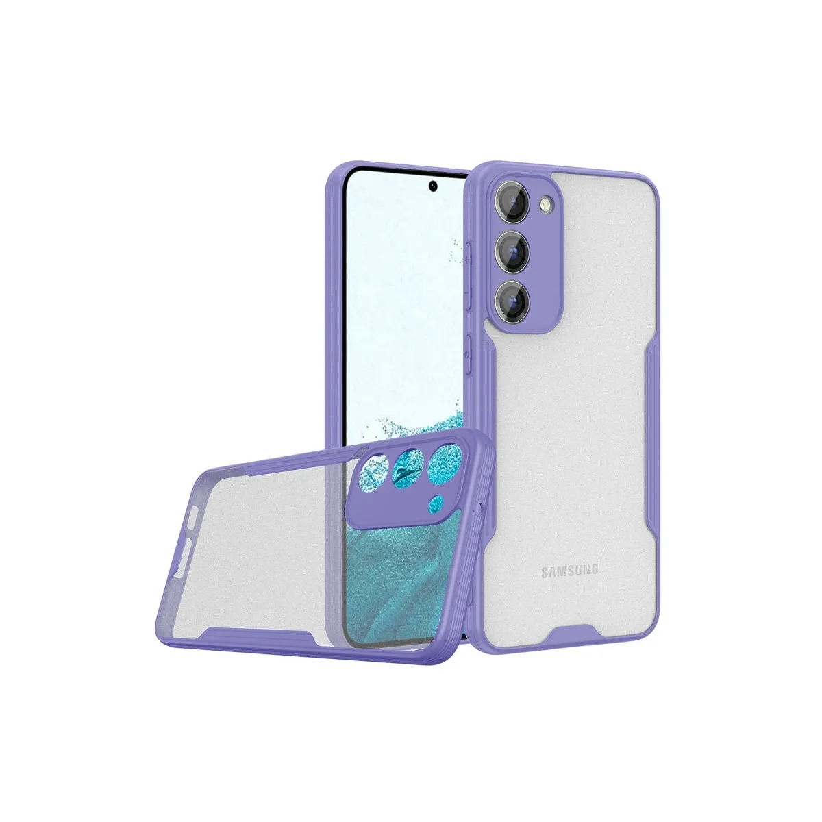 Samsung Galaxy S23 Plus Kılıf Platin Silikon - Lila
