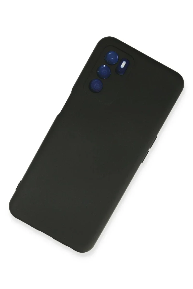 Oppo A16 Kılıf Nano içi Kadife Silikon - Siyah görsel 2