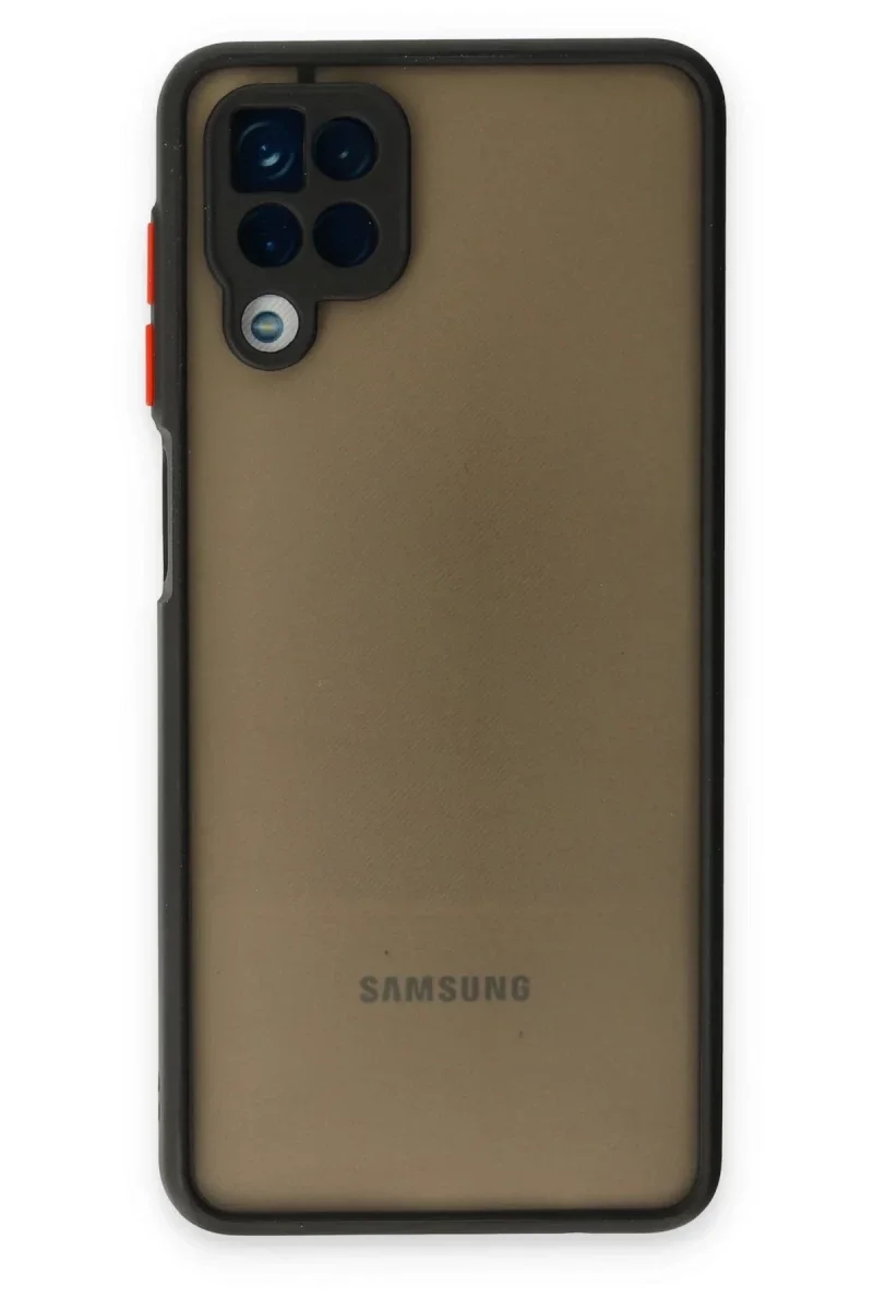 Samsung Galaxy A12 Kılıf Montreal Silikon Kapak - Siyah