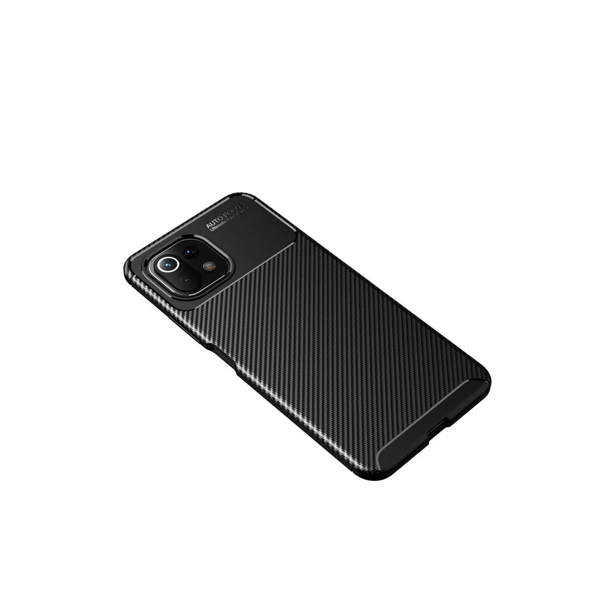 Xiao 11 Lite Kılıf Auto Focus Karbon Kapak - Siyah görsel 4