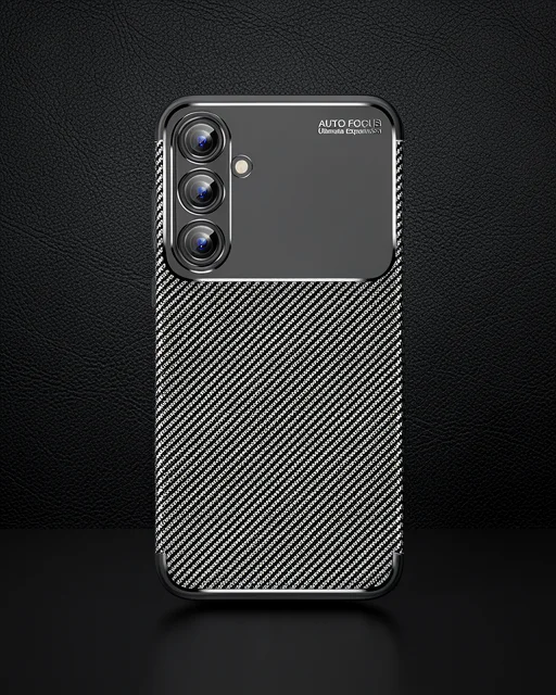 Samsung Galaxy A15 4g Kılıf Auto Focus Karbon Kapak - Siyah