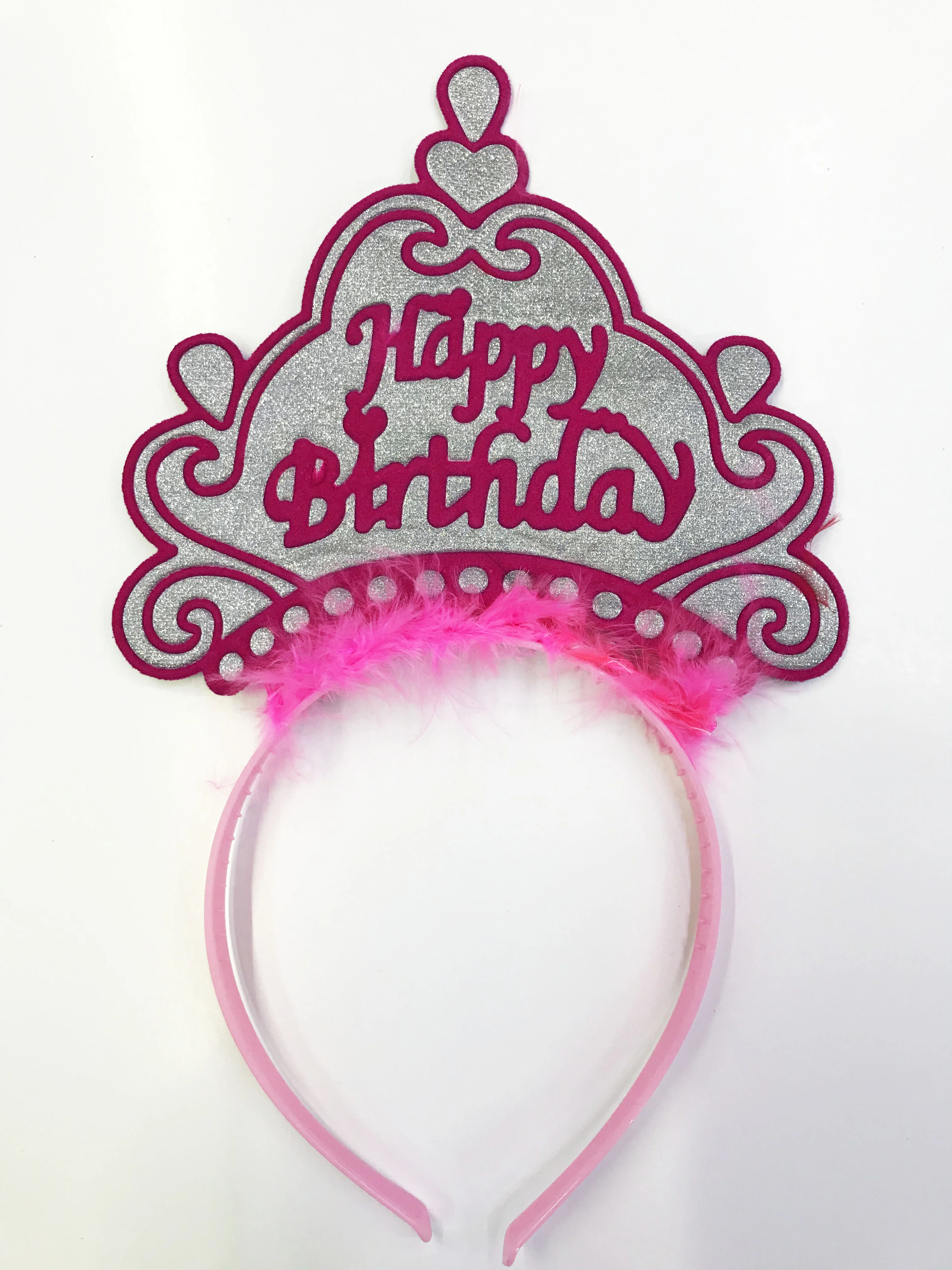 Happy Birthday Yazılı Neon Renk Taç 12 Adet görsel 5