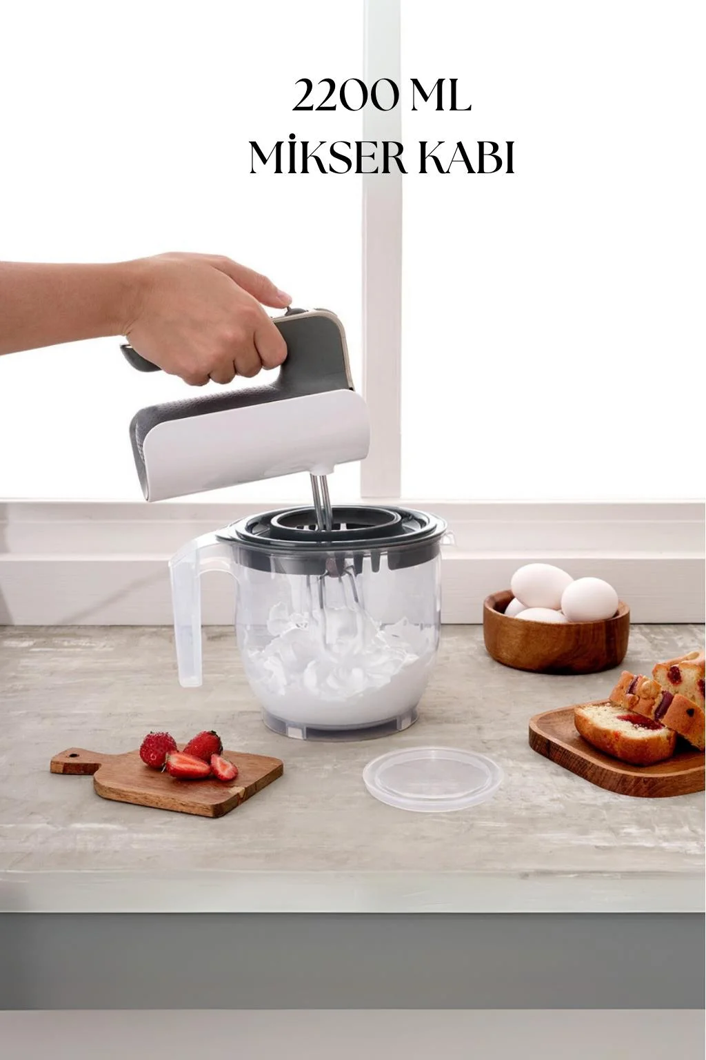 2200 Ml kser Kabı Füme & Ölçü Kabı & Saklama Kabı-DNY0025