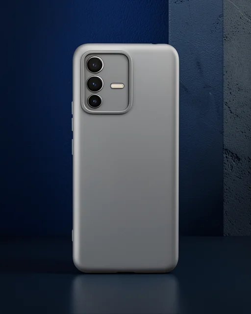 Vivo V23 5g Kılıf Nano İçi Kadife Silikon - Gri
