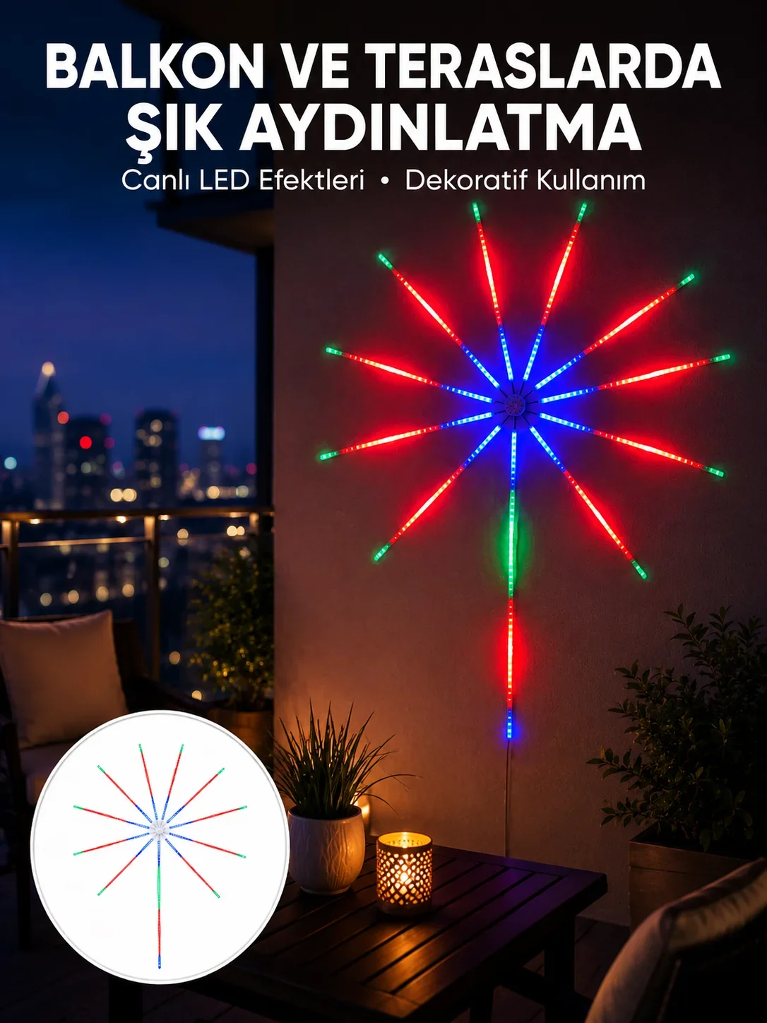 Uygulama Destekli RGB LED Duvar Aydınlatması Yeni Nesil