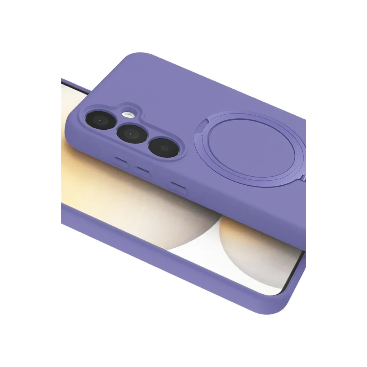 Samsung Galaxy A35 5G Regal Magsafe Standlı Kapak - Lila görsel 4