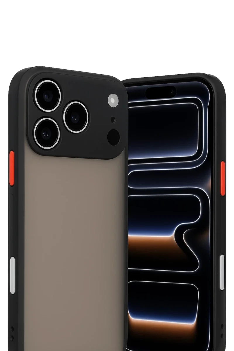 Apple iPhone 17 Pro Max Kılıf Montreal Silikon Kapak - Siyah görsel 2