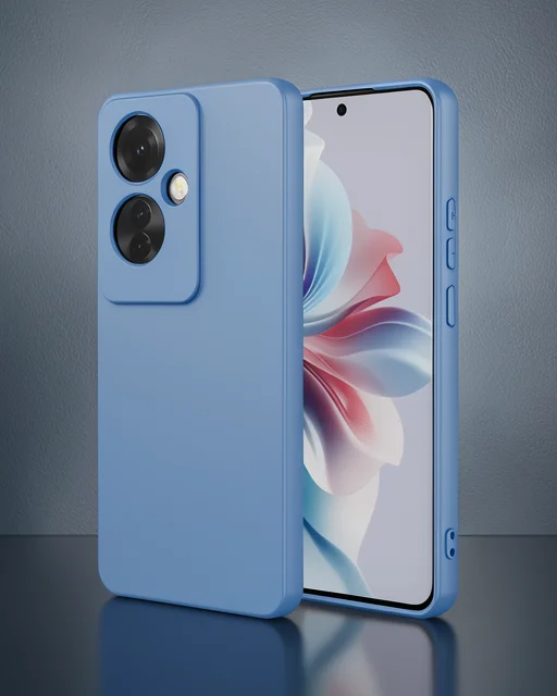 Oppo Reno 11f Kılıf First Silikon - Mavi