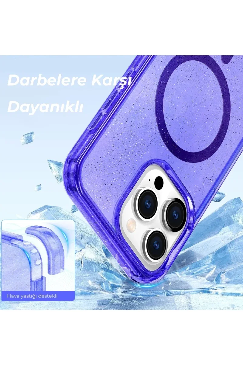 Apple iPhone 15 Pro Kılıf Star Magsafe Kapak - Turuncu görsel 2